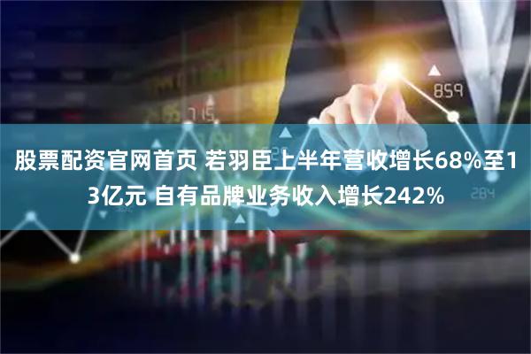 股票配资官网首页 若羽臣上半年营收增长68%至13亿元 自有品牌业务收入增长242%